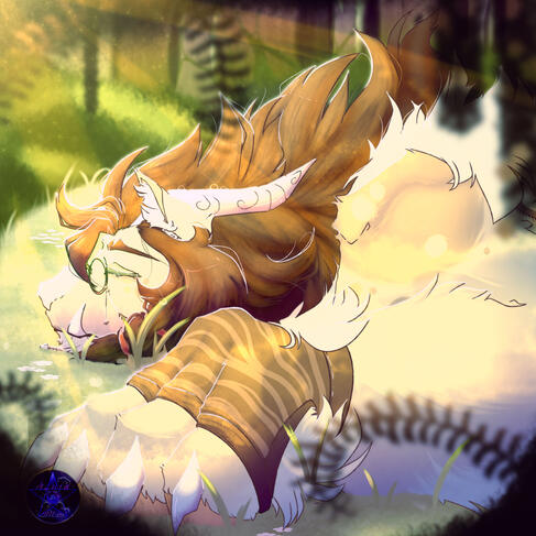 Rendered halfbody + backround